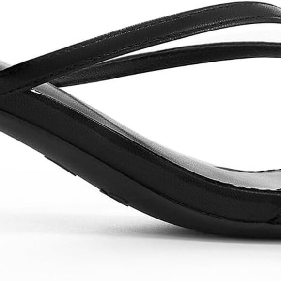 Women's Strappy Kitten Heels Low Open Toe Sandals for Party and Dress - Picture 2 of 6